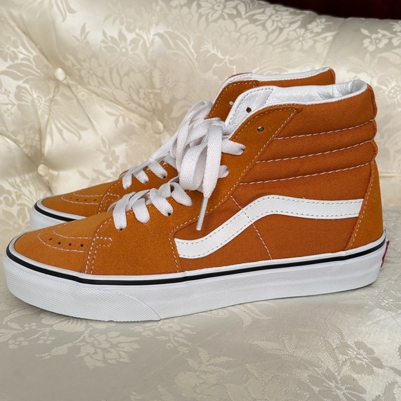 Brand New Vans Suede SK8-Hi Tapered Shoes Desert Sun High Top Skater Sneakers - Picture 10 of 15